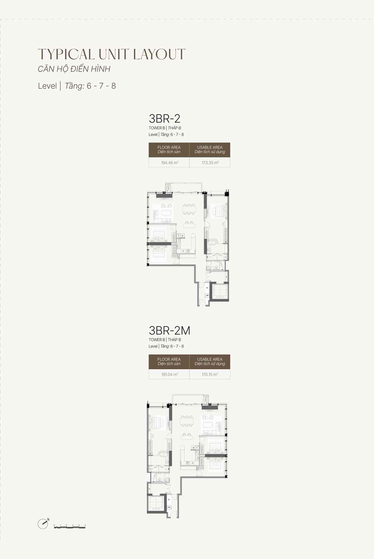 Layout căn hộ tầng 6 -7 -8 The OpusK